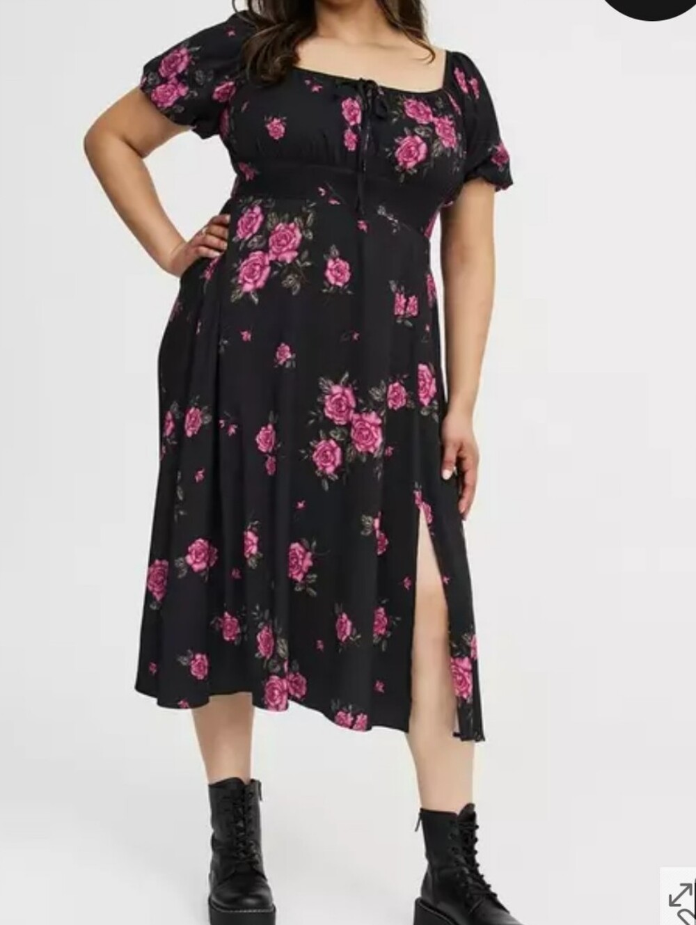 Torrid Puff Sleeve Midi Dress NWT $86